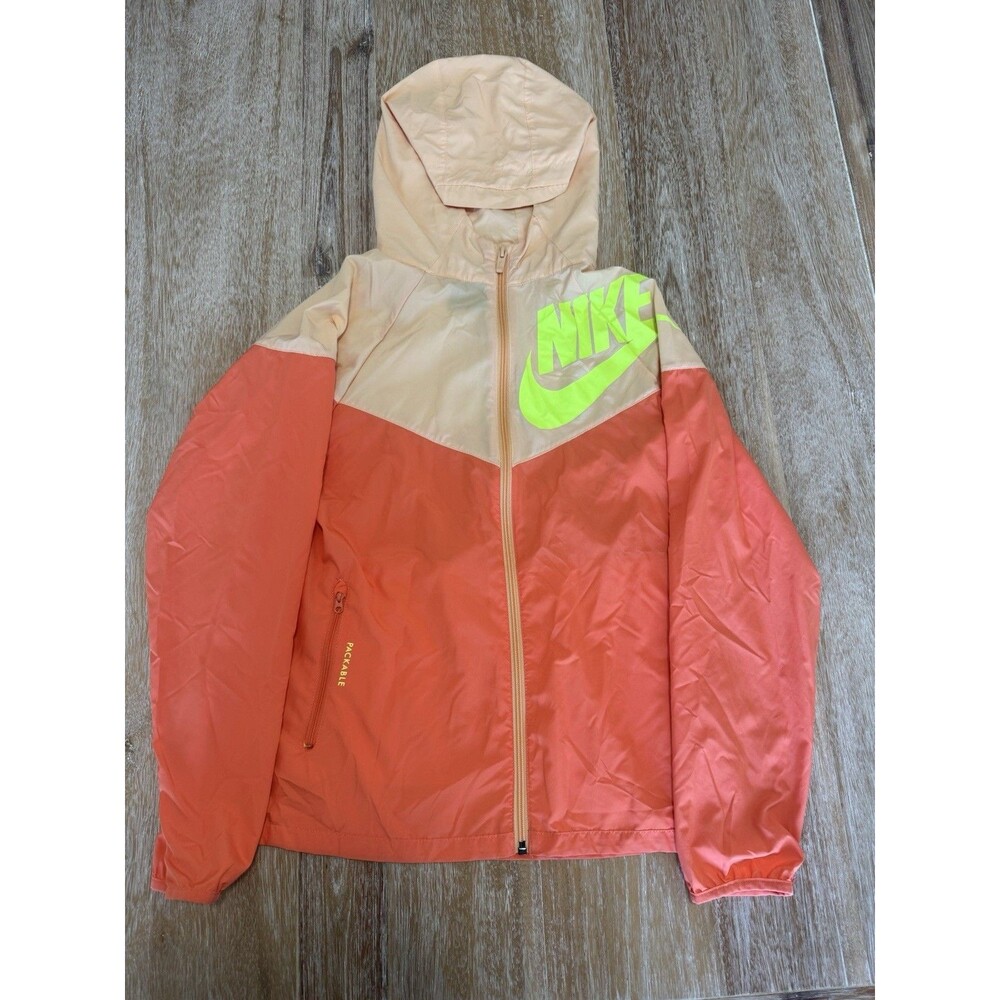 Nike Packable Loose Fit Hooded Logo Lightweight Full Zip Running Jacket XL